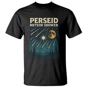 Vintage Perseid Meteor Shower Observer T Shirt Retro Celestial Stargazing Graphic TS02 Black Print Your Wear