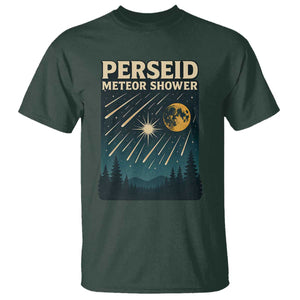 Vintage Perseid Meteor Shower Observer T Shirt Retro Celestial Stargazing Graphic TS02 Dark Forest Green Print Your Wear