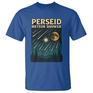 Vintage Perseid Meteor Shower Observer T Shirt Retro Celestial Stargazing Graphic TS02 Royal Blue Print Your Wear