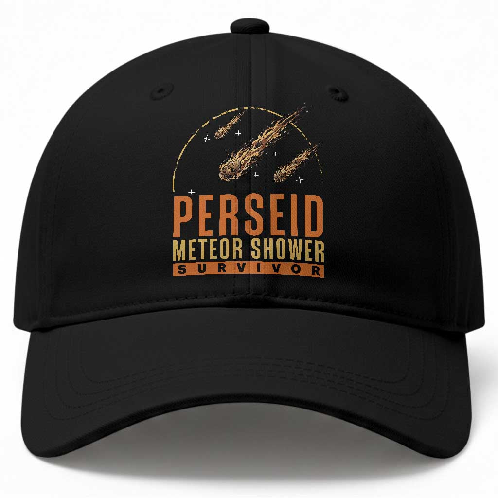 Vintage Perseid Meteor Shower Survivor Baseball Cap Retro Astronomy Stargazing Graphic TS02 Print Your Wear