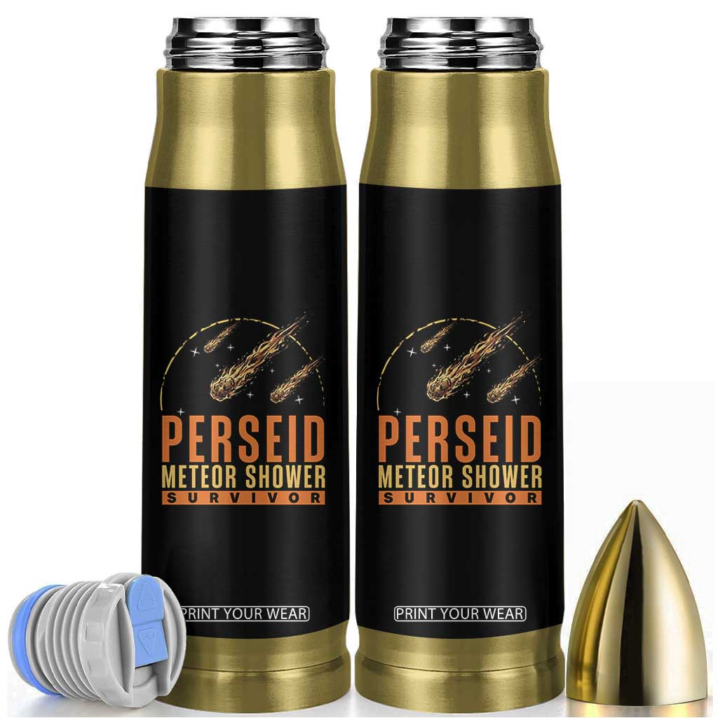 Vintage Perseid Meteor Shower Survivor Bullet Tumbler Retro Astronomy Stargazing Graphic TS02 Black Print Your Wear