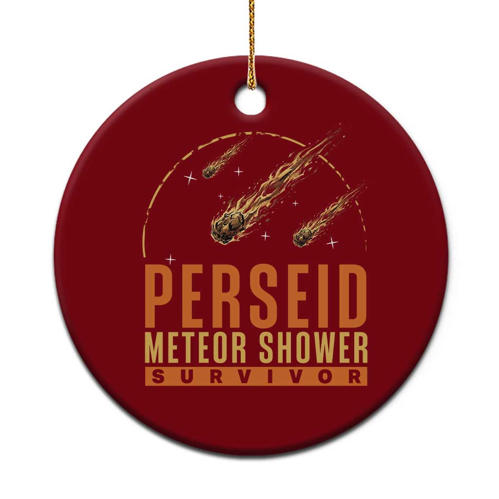 Vintage Perseid Meteor Shower Survivor Ceramic Ornament Retro Astronomy Stargazing Graphic TS02 1pc Red Print Your Wear
