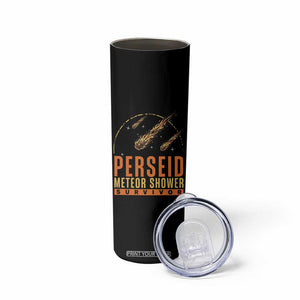 Vintage Perseid Meteor Shower Survivor Skinny Tumbler Retro Astronomy Stargazing Graphic