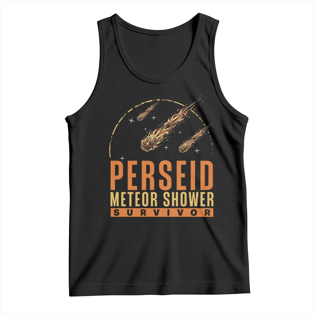 Vintage Perseid Meteor Shower Survivor Tank Top Retro Astronomy Stargazing Graphic TS02 Black Print Your Wear