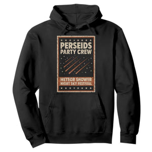 Vintage Perseids Party Crew August 2026 Hoodie Annual Night Sky Festival Graphic TS02 Black Print Your Wear