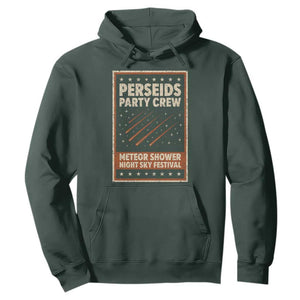 Vintage Perseids Party Crew August 2026 Hoodie Annual Night Sky Festival Graphic TS02 Dark Forest Green Print Your Wear