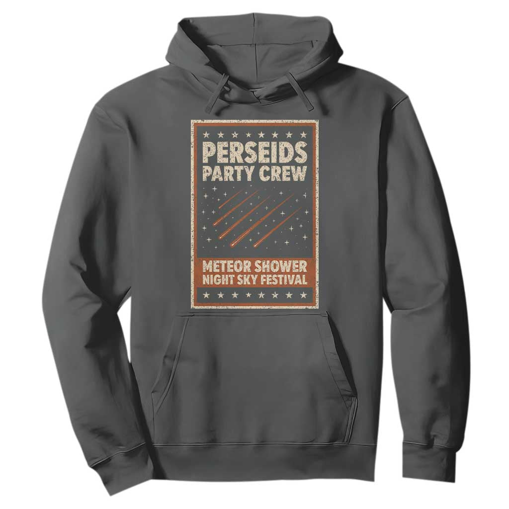 Vintage Perseids Party Crew August 2026 Hoodie Annual Night Sky Festival Graphic TS02 Dark Heather Print Your Wear