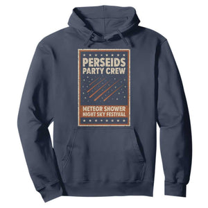 Vintage Perseids Party Crew August 2026 Hoodie Annual Night Sky Festival Graphic TS02 Navy Print Your Wear