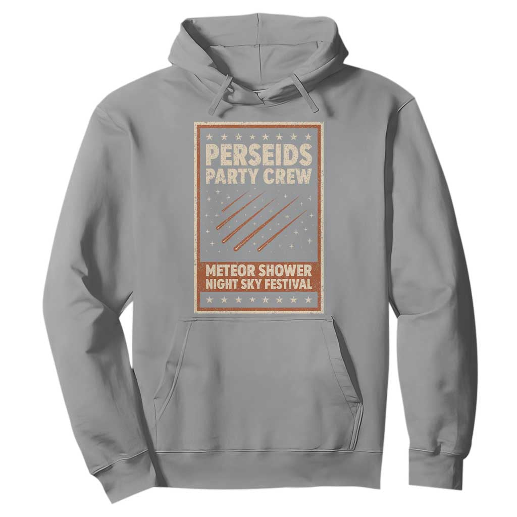 Vintage Perseids Party Crew August 2026 Hoodie Annual Night Sky Festival Graphic TS02 Sport Gray Print Your Wear