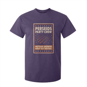 Vintage Perseids Party Crew August 2026 T Shirt For Kid Annual Night Sky Festival Graphic TS02 Purple Print Your Wear