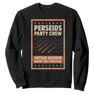 Vintage Perseids Party Crew August 2026 Sweatshirt Annual Night Sky Festival Graphic TS02 Black Print Your Wear