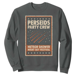Vintage Perseids Party Crew August 2026 Sweatshirt Annual Night Sky Festival Graphic TS02 Dark Heather Print Your Wear