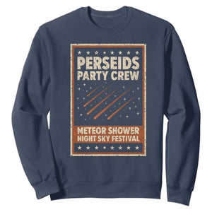 Vintage Perseids Party Crew August 2026 Sweatshirt Annual Night Sky Festival Graphic TS02 Navy Print Your Wear