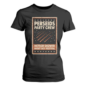 Vintage Perseids Party Crew August 2026 T Shirt For Women Annual Night Sky Festival Graphic TS02 Black Print Your Wear