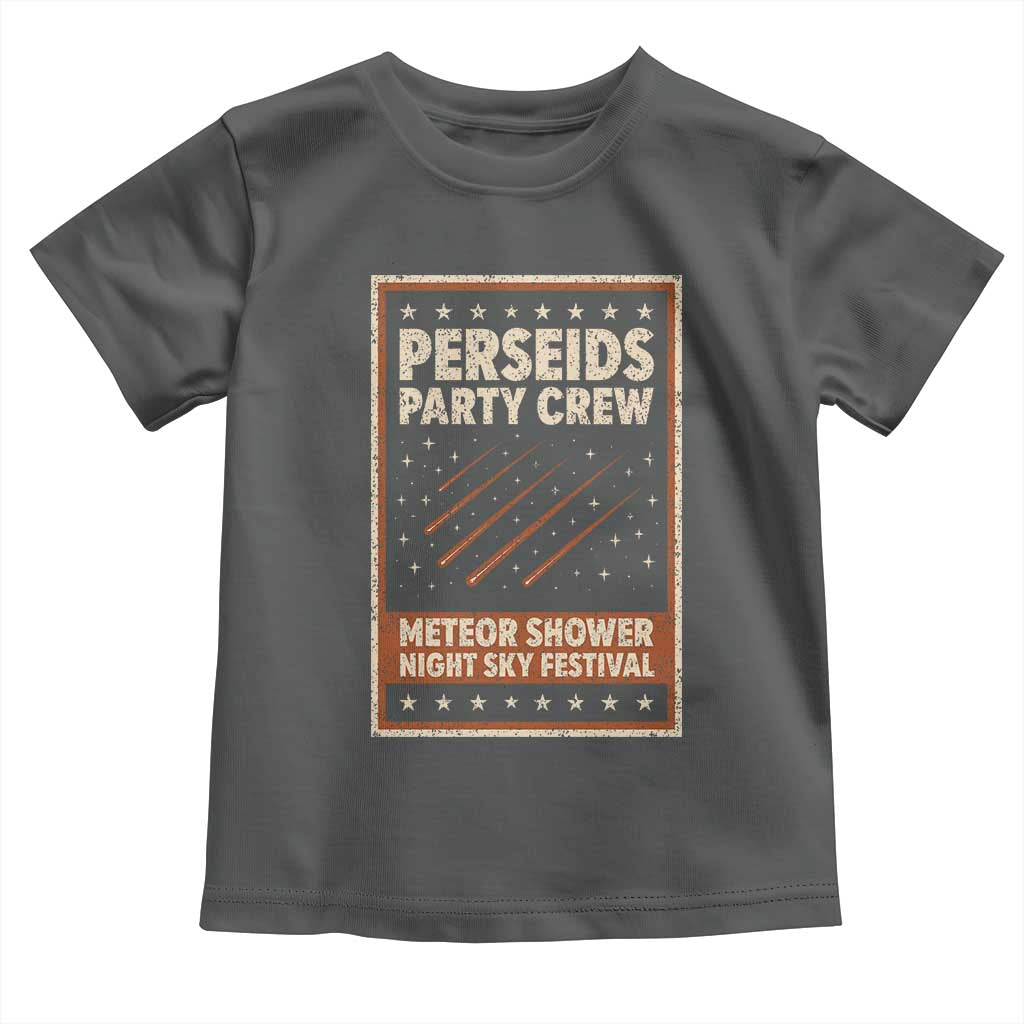 Vintage Perseids Party Crew August 2026 Toddler T Shirt Annual Night Sky Festival Graphic TS02 Dark Heather Print Your Wear