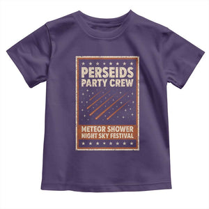 Vintage Perseids Party Crew August 2026 Toddler T Shirt Annual Night Sky Festival Graphic TS02 Purple Print Your Wear