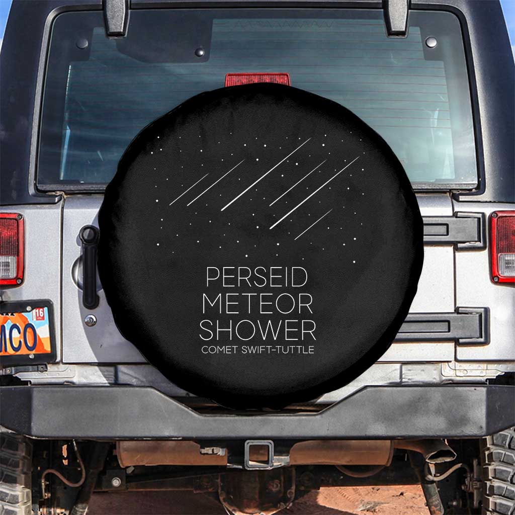 Perseid Meteor Shower Comet Swift Tuttle Spare Tire Cover Celestial Astronomy Graphic TS02 No hole Black Print Your Wear