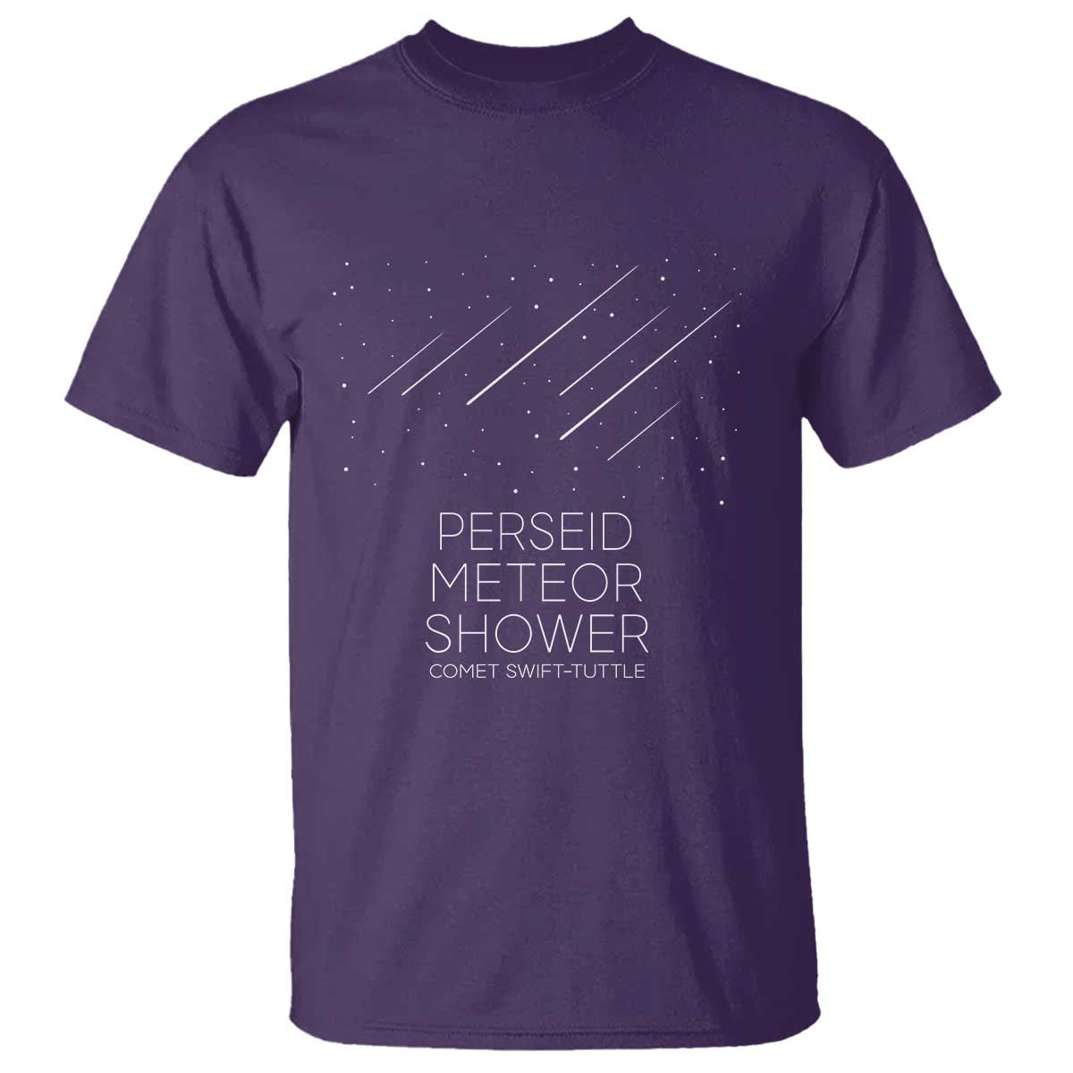 Perseid Meteor Shower Comet Swift Tuttle T Shirt Celestial Astronomy Graphic TS02 Purple Print Your Wear