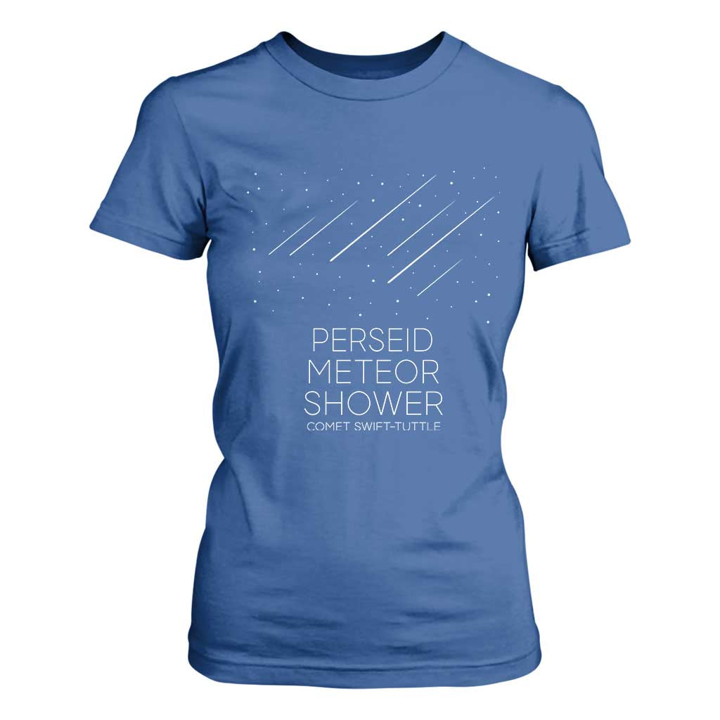 Perseid Meteor Shower Comet Swift Tuttle T Shirt For Women Celestial Astronomy Graphic TS02 Royal Blue Print Your Wear