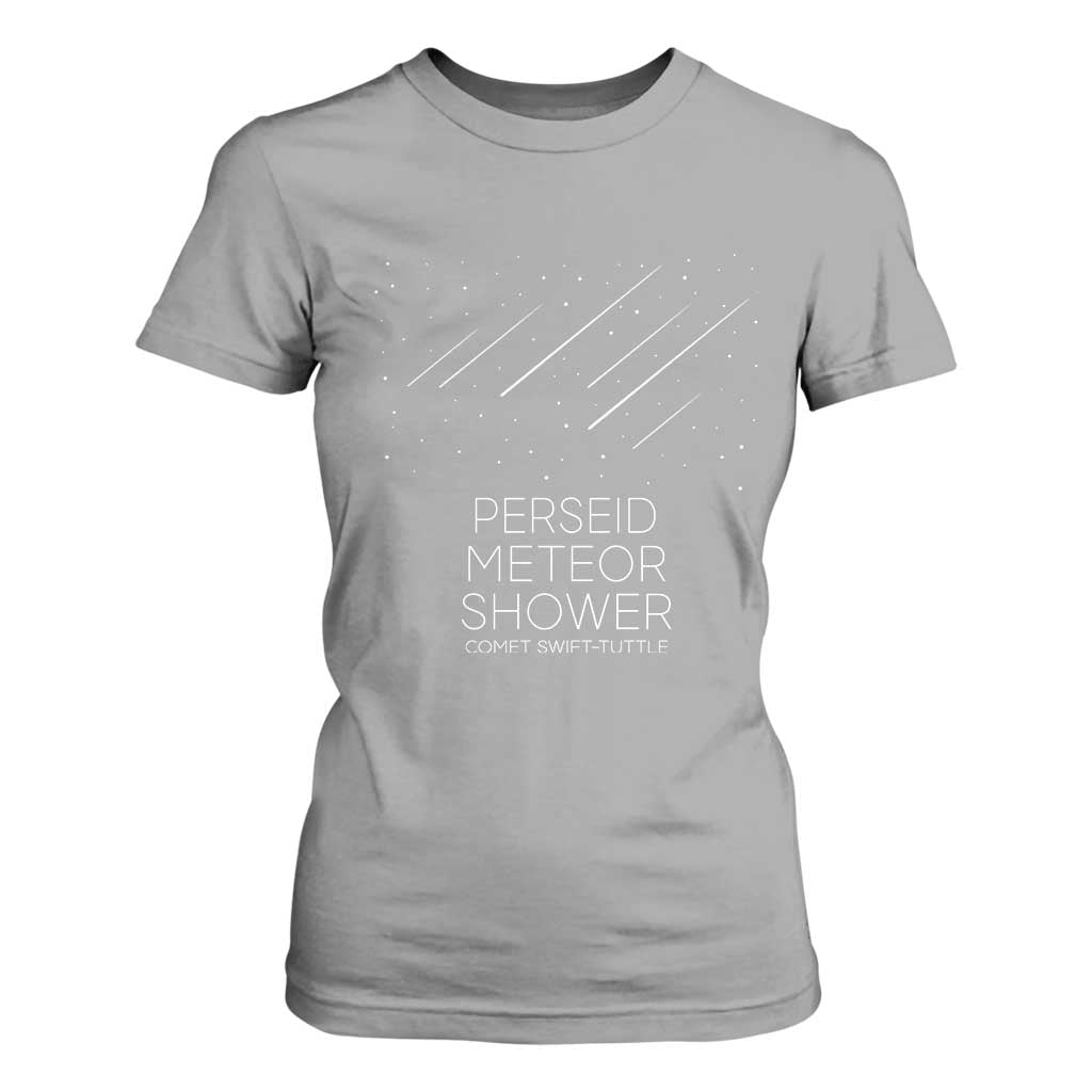 Perseid Meteor Shower Comet Swift Tuttle T Shirt For Women Celestial Astronomy Graphic TS02 Sport Gray Print Your Wear