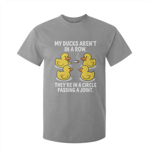Funny 420 Weed Rubber Duck Graphic T Shirt For Kid My Ducks Arent In A Row They Are In A Circle Passing A Joint