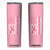 Nobody Fights Alone Pink Ribbon Flag Skinny Tumbler Breast Cancer Awareness Support - Print Your Wear