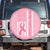 Nobody Fights Alone Pink Ribbon Flag Spare Tire Cover Breast Cancer Awareness Support - Print Your Wear
