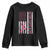 Nobody Fights Alone Pink Ribbon Flag Youth Sweatshirt Breast Cancer Awareness Support - Print Your Wear