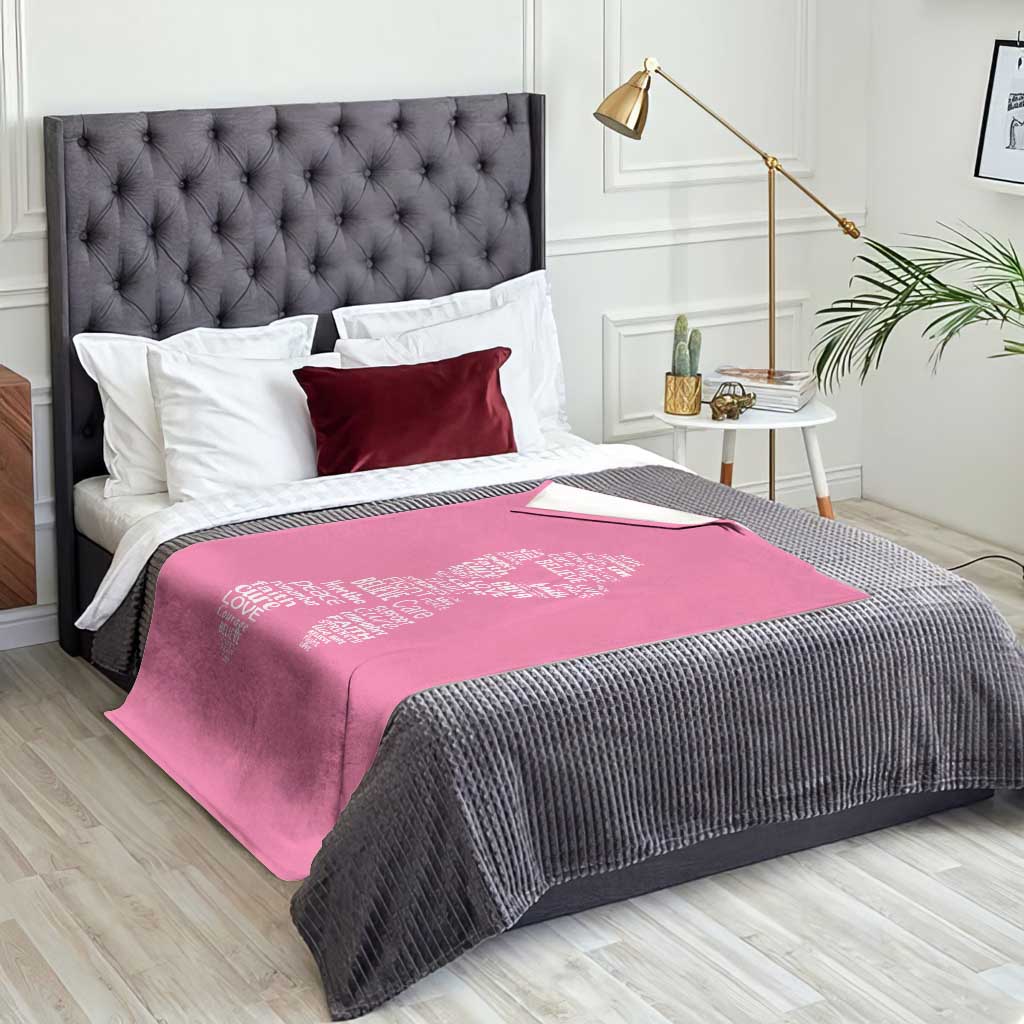 Inspirational Breast Cancer Awareness Throw Blanket Pink Ribbon Support TS02 Print Your Wear
