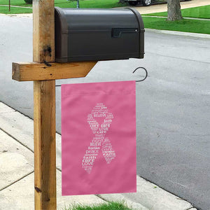 Inspirational Breast Cancer Awareness Garden Flag Pink Ribbon Support TS02 Print Your Wear