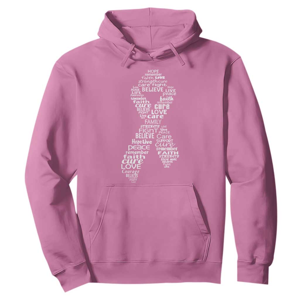 Inspirational Breast Cancer Awareness Hoodie Pink Ribbon Support - Print Your Wear