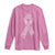 Inspirational Breast Cancer Awareness Long Sleeve Shirt Pink Ribbon Support - Print Your Wear