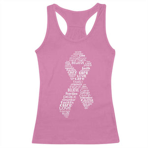 Inspirational Breast Cancer Awareness Racerback Tank Top Pink Ribbon Support TS02 Azalea Print Your Wear