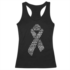 Inspirational Breast Cancer Awareness Racerback Tank Top Pink Ribbon Support TS02 Black Print Your Wear