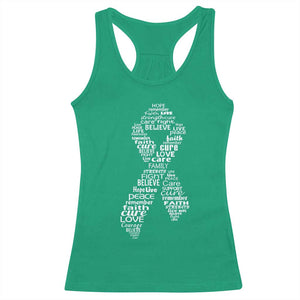 Inspirational Breast Cancer Awareness Racerback Tank Top Pink Ribbon Support TS02 Irish Green Print Your Wear