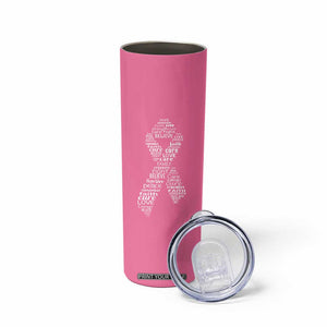 Inspirational Breast Cancer Awareness Skinny Tumbler Pink Ribbon Support TS02 Print Your Wear