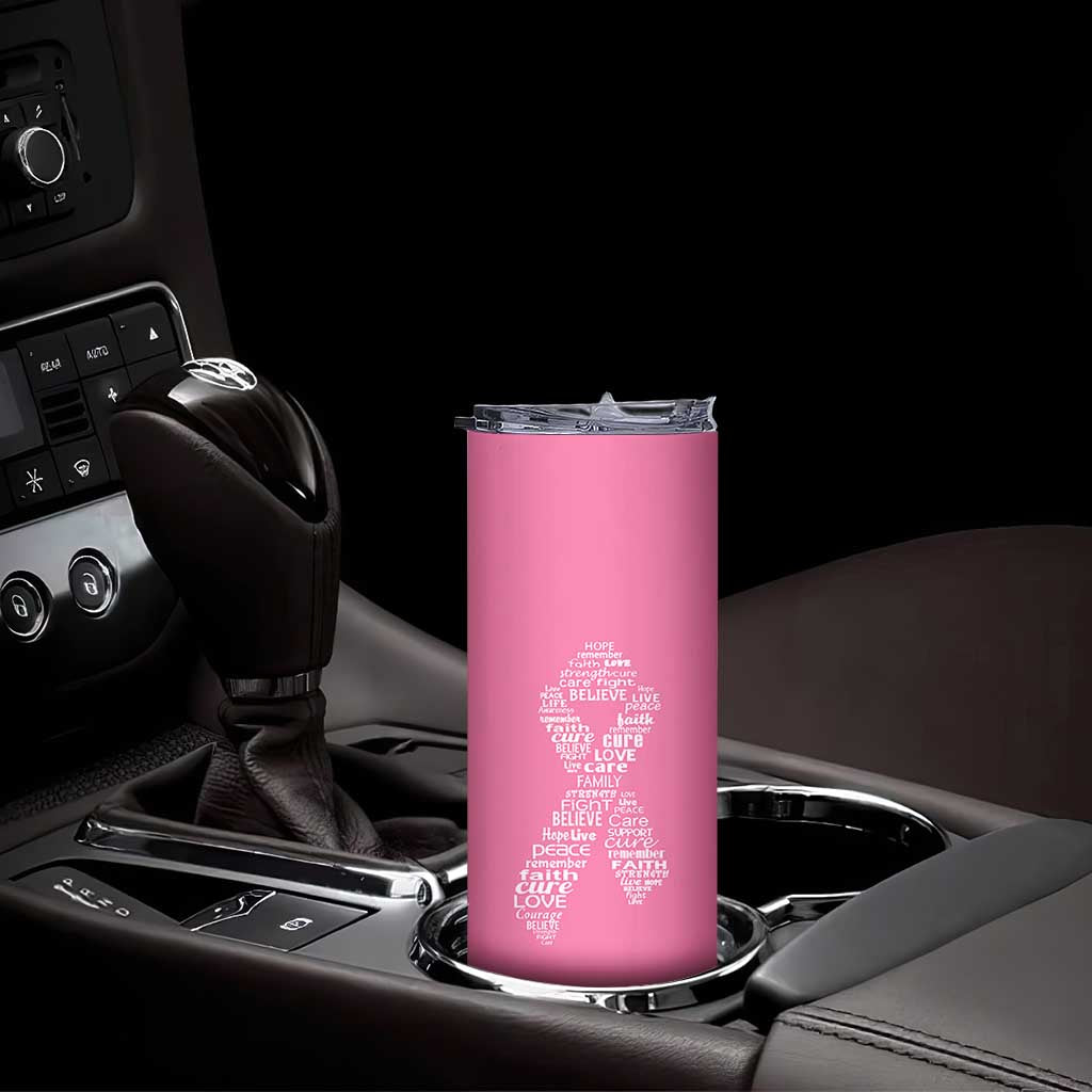 Inspirational Breast Cancer Awareness Skinny Tumbler Pink Ribbon Support TS02 Print Your Wear