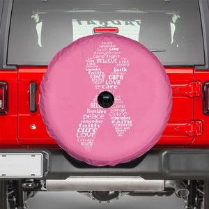 Inspirational Breast Cancer Awareness Spare Tire Cover Pink Ribbon Support TS02 Pink Print Your Wear