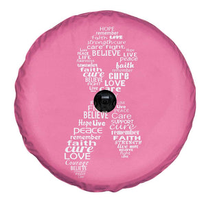 Inspirational Breast Cancer Awareness Spare Tire Cover Pink Ribbon Support TS02 Print Your Wear