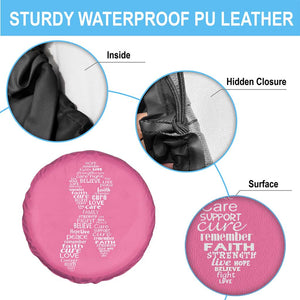 Inspirational Breast Cancer Awareness Spare Tire Cover Pink Ribbon Support TS02 Print Your Wear