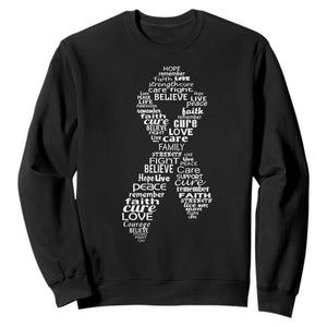 Inspirational Breast Cancer Awareness Sweatshirt Pink Ribbon Support TS02 Black Print Your Wear