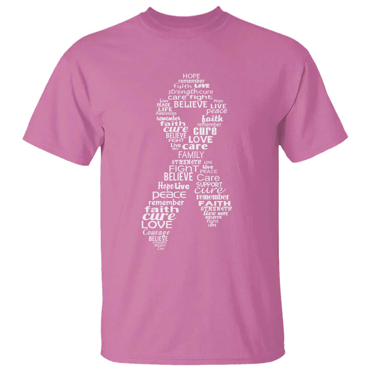 Inspirational Breast Cancer Awareness T Shirt Pink Ribbon Support - Print Your Wear