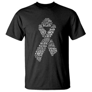 Inspirational Breast Cancer Awareness T Shirt Pink Ribbon Support TS02 Black Print Your Wear