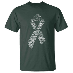 Inspirational Breast Cancer Awareness T Shirt Pink Ribbon Support TS02 Dark Forest Green Print Your Wear