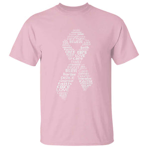 Inspirational Breast Cancer Awareness T Shirt Pink Ribbon Support TS02 Light Pink Print Your Wear