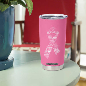 Inspirational Breast Cancer Awareness Tumbler Cup Pink Ribbon Support TS02 Print Your Wear