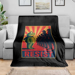 Frog Resist Throw Blanket Free Portland Oregon Poster Graphic Freedom Fighters TS02 Print Your Wear