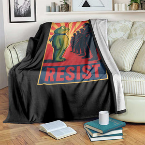 Frog Resist Throw Blanket Free Portland Oregon Poster Graphic Freedom Fighters TS02 Print Your Wear
