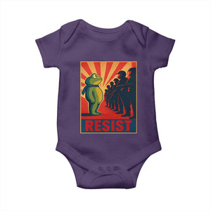 Frog Resist Baby Onesie Free Portland Oregon Poster Graphic Freedom Fighters TS02 Purple Print Your Wear