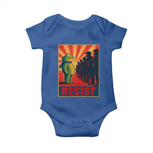 Frog Resist Baby Onesie Free Portland Oregon Poster Graphic Freedom Fighters TS02 Royal Blue Print Your Wear
